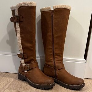 Cliffs by White Mountain Merritt Faux Fur Knee-High Boots 7.5